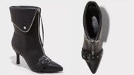 A New Day™ Mickey Point Toe Moto Ankle Boots (Image via Target)